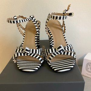 Black and White sandals